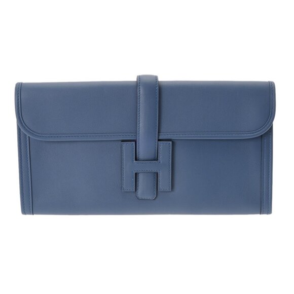 HERMES Jige Elan 29 Bleu agate clutch bag 800000138070000 - Picture 1 of 7
